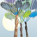 Palm Tree Blue